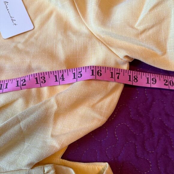 Line And Dot Sunny Ruched Cutout Mini Dress In Yellow - Women's Size Large - Picture 9 of 15